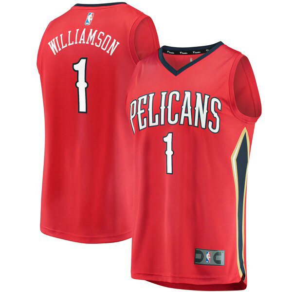 Maillot New Orleans Pelicans Homme Zion Williamson 1 Statement Edition Rouge